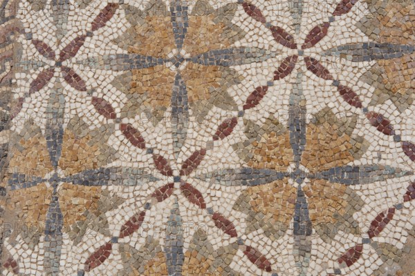 Mosaics at the ancient archaeological ruins of the Phoenician city of Carthage overlooking the Gulf