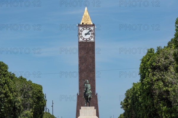 Tunis, Tunisia. 29th May 2024 The Iconic landmark Avenue Habib Bourguiba Clocktower, built to