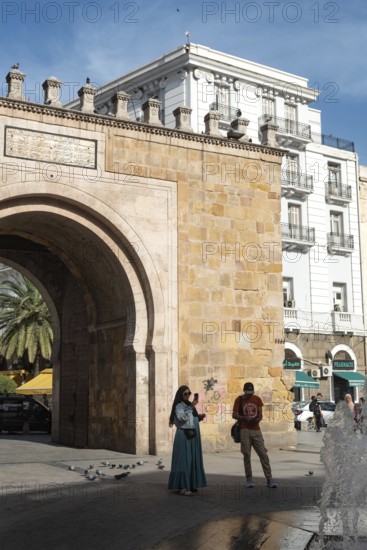 Tunis, Tunisia. 24th May 2024 The old Bab el Bhar a historical city gate and landmark dividing the
