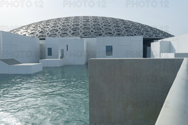 Abu Dhabi, United Arab Emirates. June 23rd 2019 The architecture of the Louvre Abu Dhabi, an art