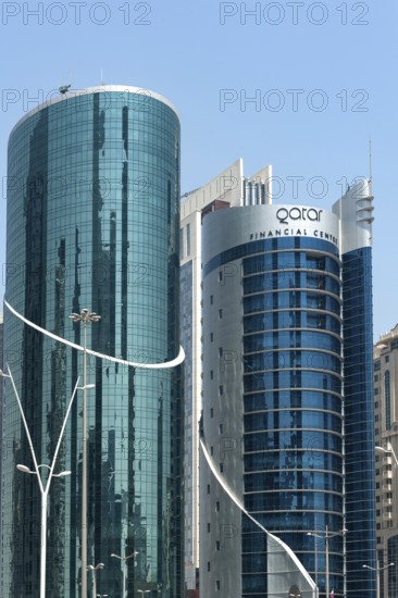 Doha, Qatar. September 22nd 2019 Doha financial centre, an onshore business and financial building