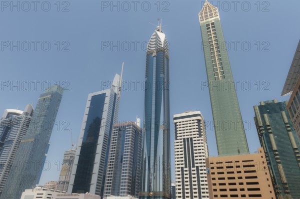 Dubai, United Arab Emirates. 1st July 2019 City of Dubai financial district high-rise office