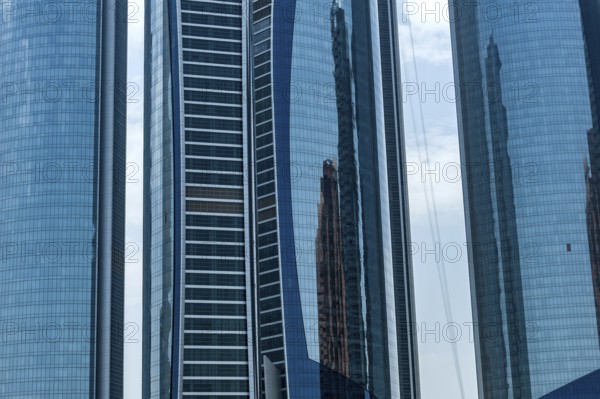 Abu Dhabi, United Arab Emirates. June 23rd 2019 Abstract close-up architectural detail of modern