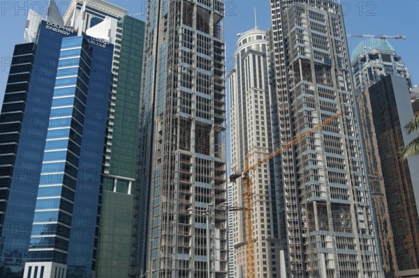 Doha, Qatar. September 22nd 2019 Modern high rise office and commercial property under construction