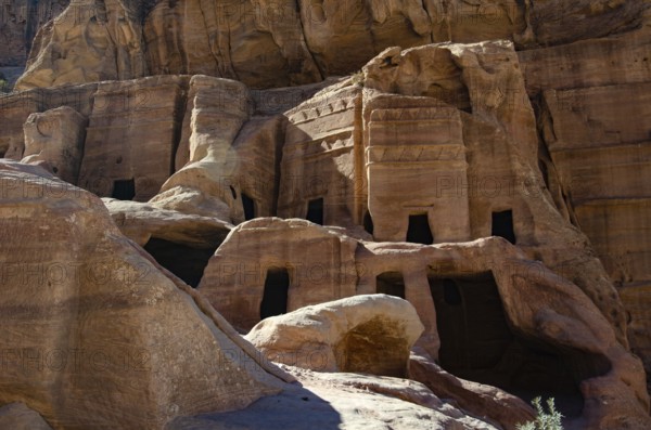 Petra, Jordan. December 10th 2012 Rock cut caves, Petra, Jordan