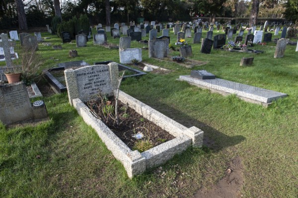Oxford, England, UK. February 7th 2020 The final resting place of John Ronald Reuel Tolkien