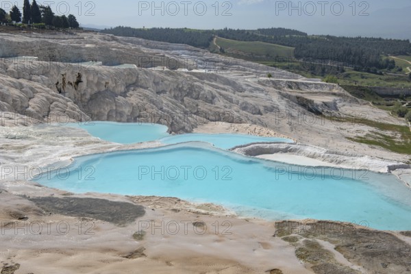 Stunning aqua blue pools of natural mineral rich spring water with many healing properties in
