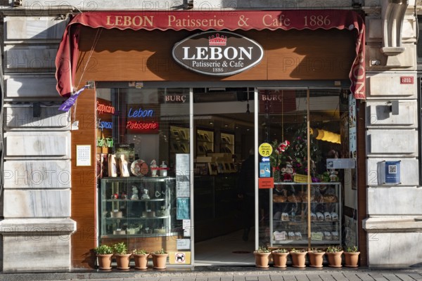 Istanbul, Turkey. December 27th 2021 Famous Lebon Patisserie and Cafe opened in 1886 on Istiklal