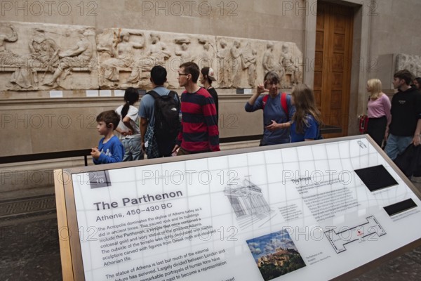 London, UK. August 2nd 2023 The Elgin Marbles, a collection of Greek sculptures from the Parthenon