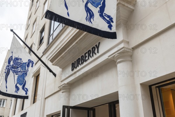 London, United Kingdom. August 2nd 2023 Burberry. Luxury Brand Store Front. Shopping in New Bond