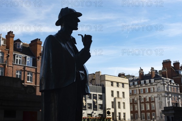 London, UK. July 9th 2022 Statue of Sherlock Holmes by sculptor John Doubleday stands near the