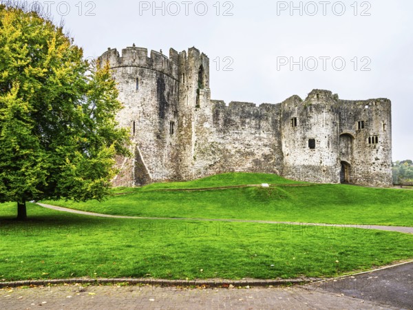 Chepstow Castle, River Wye, Chepstow, Monmouthshire, Wales, UK