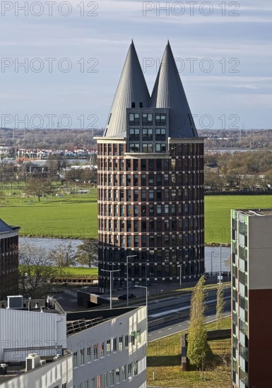 Regus Roermond Looskade, business center in Roermond, aerial view from the Ferris wheel, Limburg