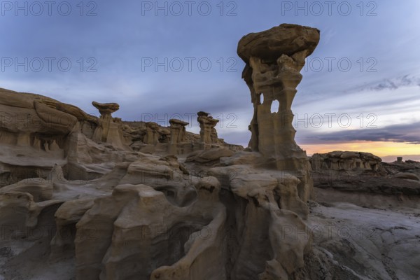 The captivating landscape of Bisti De-Na-Zin Wilderness in New Mexico showcases stunning eroded