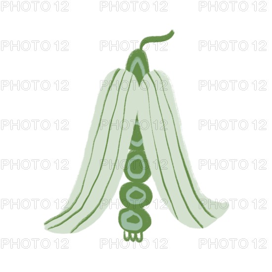 A vibrant illustration of green flowers with a whimsical, modern aesthetic The minimalist design