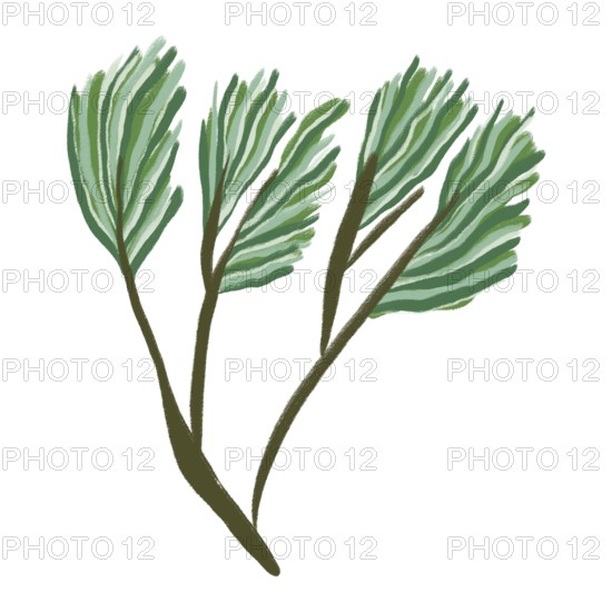 A vibrant illustration of stylized green flowers with dynamic brush strokes, capturing the essence
