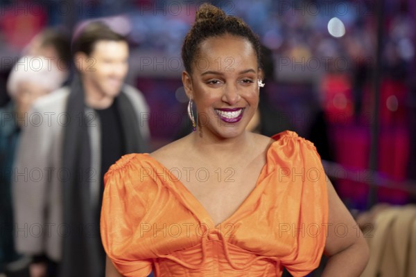 Benita Sarah on the Red Carpet in front of the closing gala of the 76th Berlinale at the Theater am