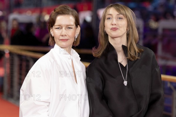 Sandra Hüller, Caro Braun on the Red Carpet in front of the closing gala of the 76th Berlinale at