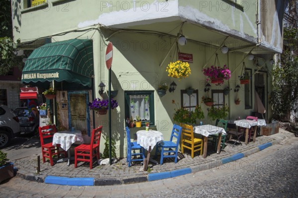 Istanbul, Turkey, February 23rd 2018. A cafe in the trendy Kuzguncuk neighborhood of the Asian side