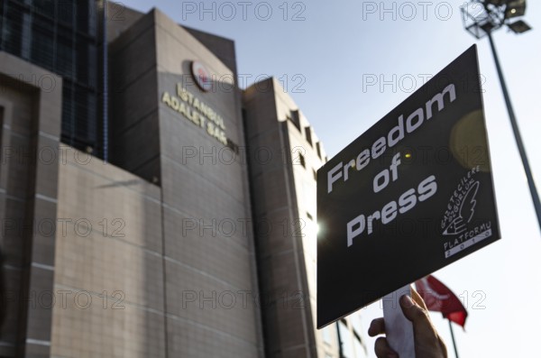 Istanbul, Turkey. December 25th 2011 Protestors calling for Freedom of the Press outside the