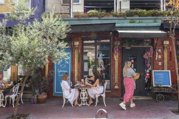 Istanbul, Turkey. August 3rd 2021 Popular Lebanese Restaurant Arada (Beyrut) Cafe in the Karakoy