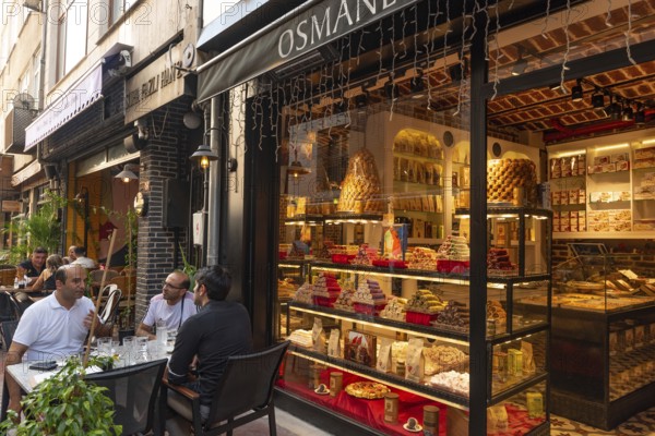 Istanbul, Turkey. August 18th 2021 Sweet Shops and Cafe Cafes, Bars and Restaurants in the up and