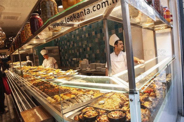 Istanbul, Turkey. November 30th 2019 Turkish Lokanta, traditional restaurant along Istiklal street,
