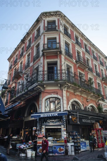 Istanbul, Turkey. November 30th 2019 Elegant architecture of Balik Pasiji, Beyoglu, Istiklal