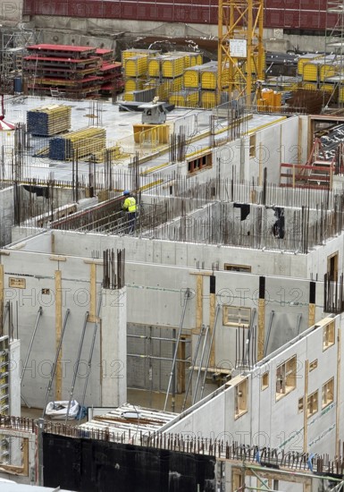 Large-scale construction site, replacement building for the NA complex, Ruhr-Universität Bochum,