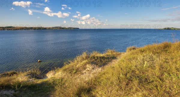 View over the lagoon landscape, Mönchgut Nature Reserve, Groß Zicker, Mönchgut Peninsula, Rügen