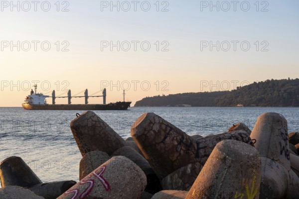 Varna, Bulgaria. September 6th 2020 The Despina Angel bulk carrier ship entering the Black Sea port