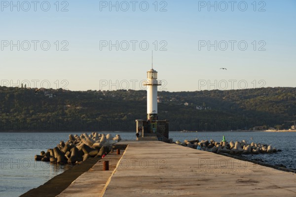 Varna, Bulgaria. September 5th 2020 The Lighthouse at Varna Port, Varna, Bulgaria