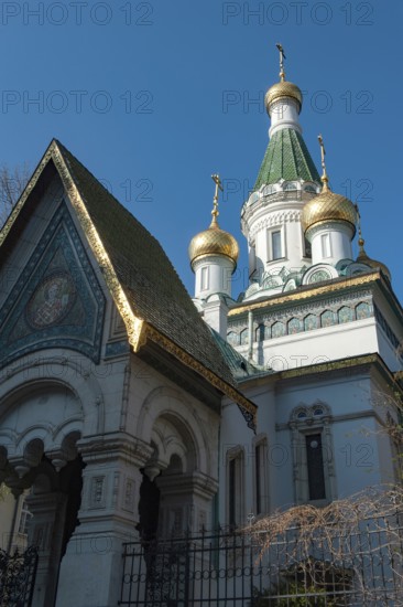 Sofia, Bulgaria, March 30th 2019. The Russian Church of St Nicholas the Miracle-Maker, Sofia,