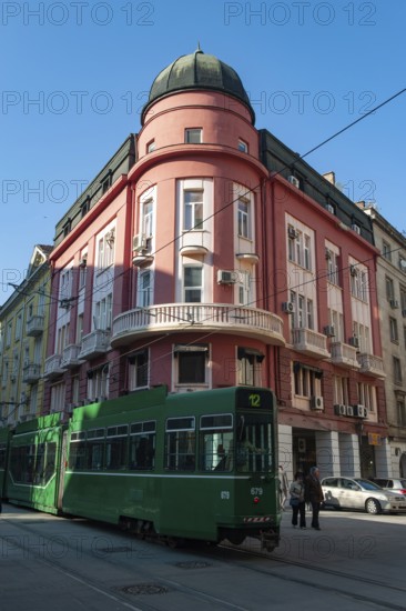 Sofia, Bulgaria, March 30th 2019. Street Scenes of Downtown Sofia, Bulgaria