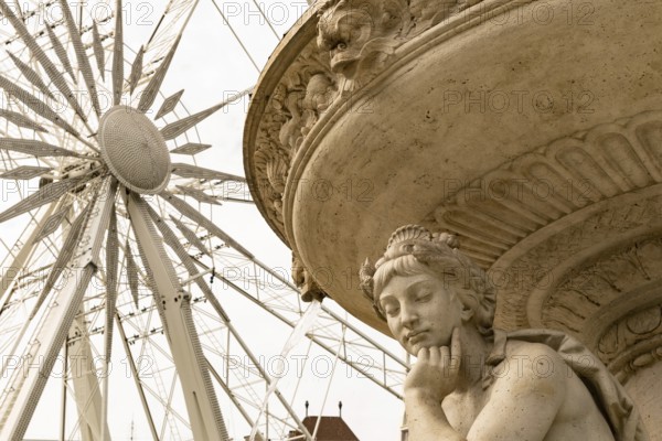 Budapest, Hungary. October 1st 2023 Budapest Eye, a Ferris wheel located in a public park at