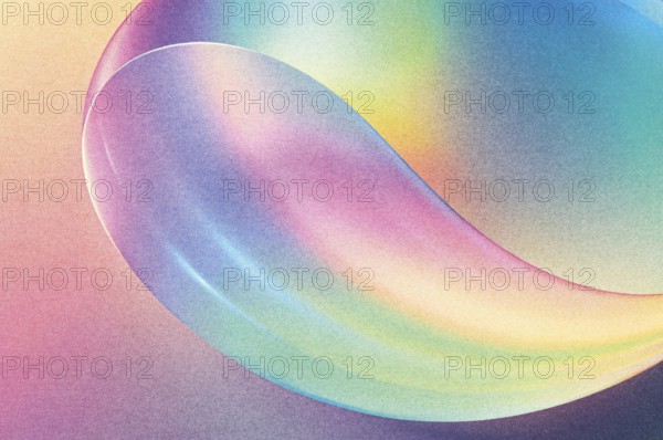 Vibrant swirls of soft pastel colors blend together in a grainy texture, creating an ethereal