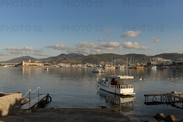 Bodrum, Mugla, Turkey. April 21st 2022 Beautiful Bodrum Peninsular viewed from the Turkish Aegean