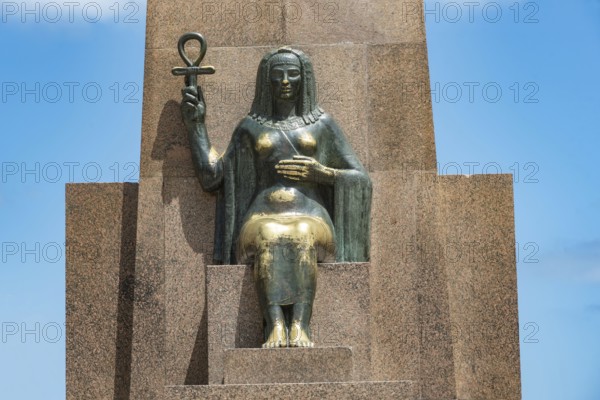 Statue of Hypatia, a Neoplatonist philosopher, astronomer, and mathematician who lived in