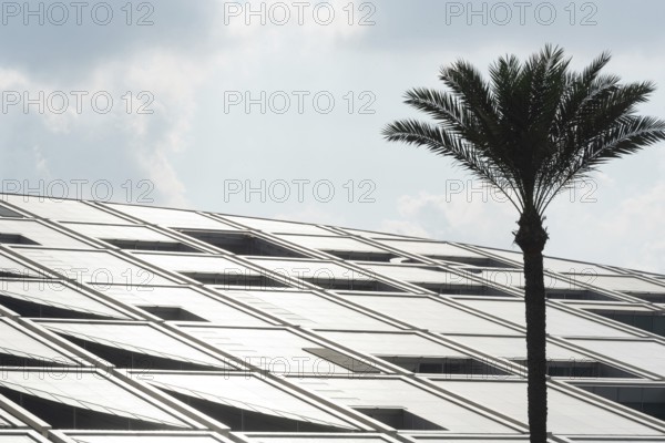 Alexandria, Egypt. December 2nd 2022 Architectural detail of the Bibliotheca Alexandrina a major