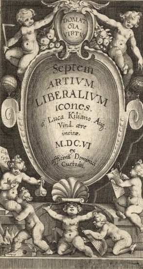 Title page of the Septem Artium Liberalium Icones, illustrations of the seven liberal arts, by