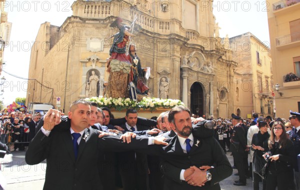 Sicily, Trapani, Good Friday mystery procession La Processione dei Misteri, during the procession
