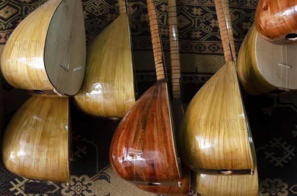 Adana, Turkey. June 9th 2014 Traditional Saz or Baglama a stringed musical instrument similar to