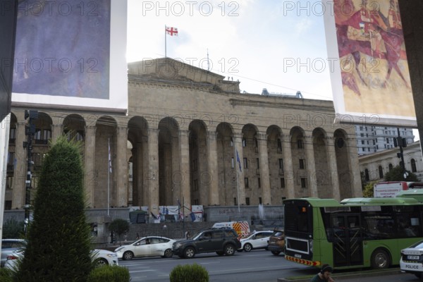 Tbilisi, Georgia. August 26th 2025. The Parliament of Georgia Building, meeting place of the