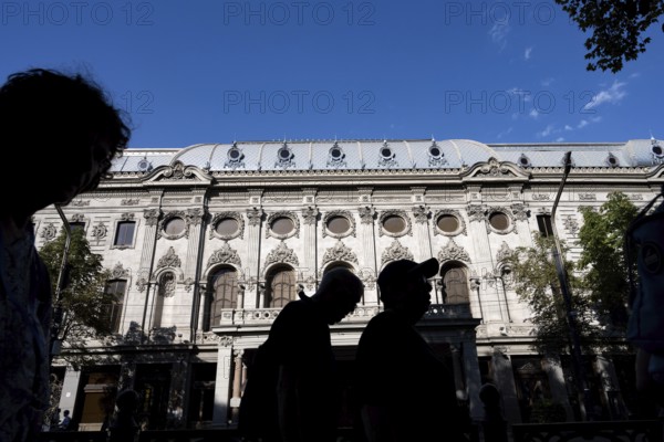 Tbilisi, Georgia. August 19th 2025. Beautiful architecture of the Rustaveli National Theatre, the
