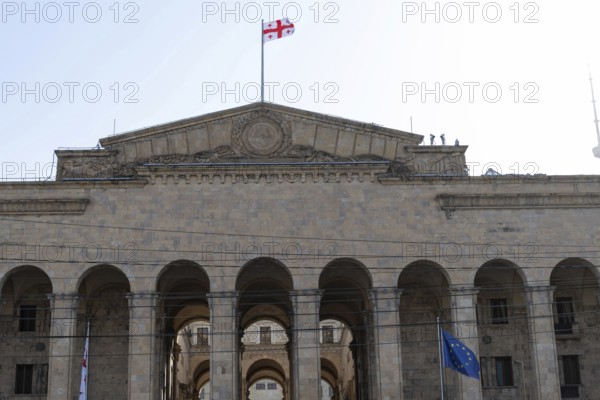 Tbilisi, Georgia. August 26th 2025. The Parliament of Georgia Building, meeting place of the