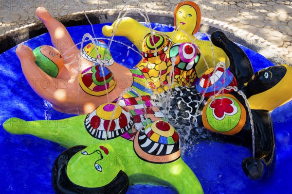 Colourful fountain, Giardino dei Tarocchi, Tarot Garden, by Niki de Saint Phalle, near Capalbio,