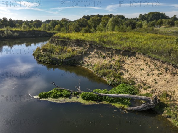 Datteln, North Rhine-Westphalia, Germany - Lippe, river and floodplain development of the Lippe