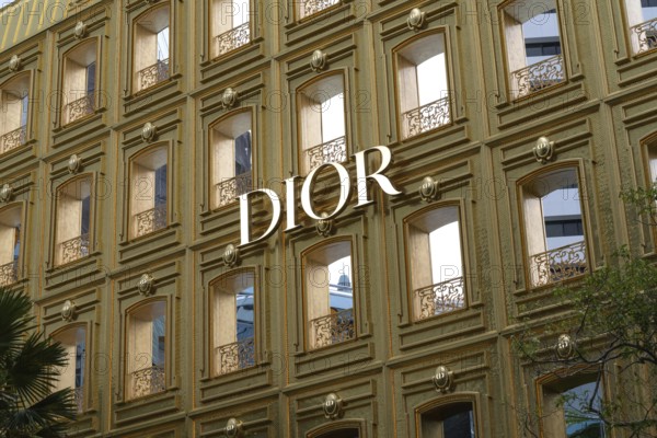 Dior designer fashion logo displayed on the flagship store near the Central Embassy Mall, a