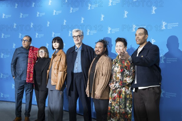 The Berlinale jury members (from left to right) Shivendra Singh Dungarpur, Ewa Puszczynska, Bae