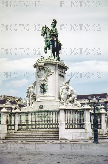 Equestrian Statue of King José I, located in the center of the Praça do Comércio (Commerce Square)